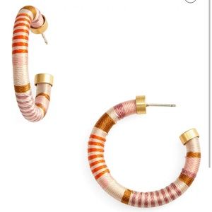 Madewell Threaded Wrap Med Chunky Hoop Earrings